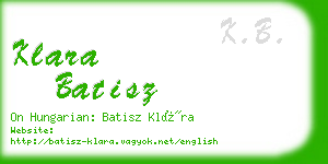 klara batisz business card